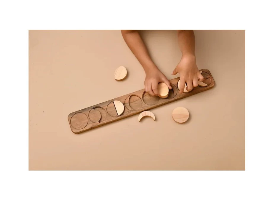 Utukutu Wooden Insert Phases Of The Moon | Montessori Aids