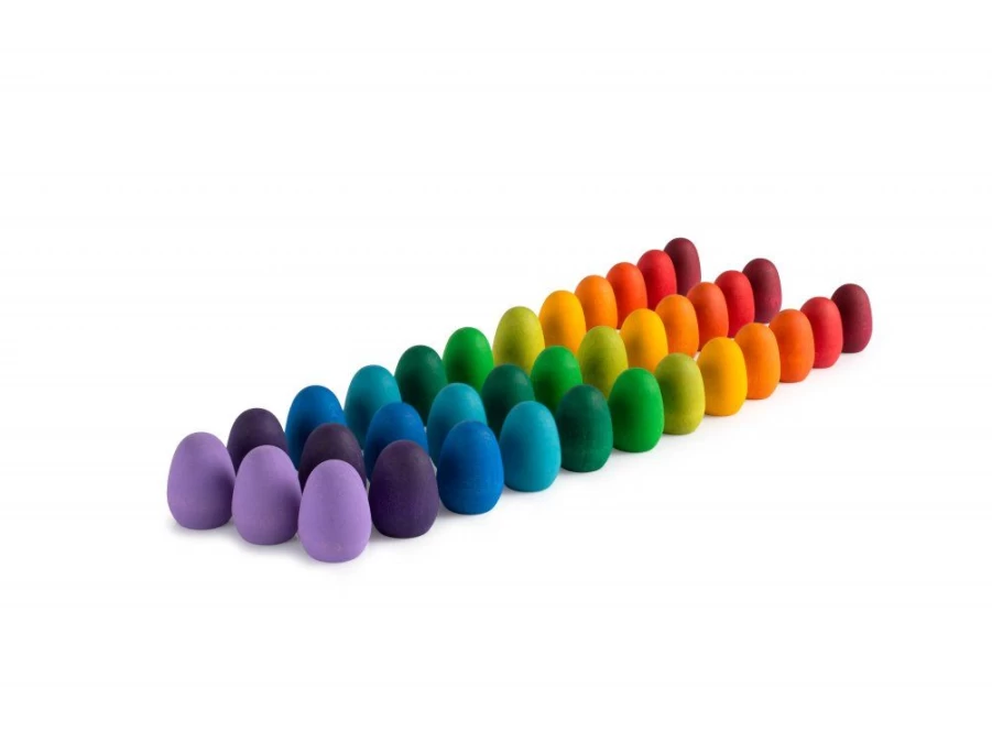 Utukutu Wooden Rainbow Eggs (36Pcs) | Toys