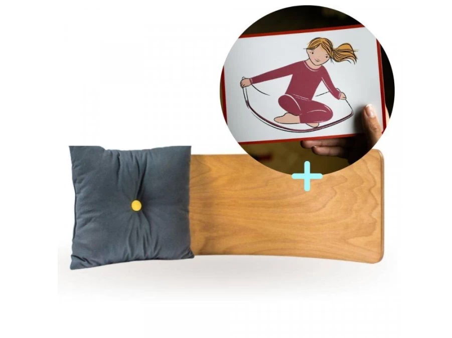 Utukutu Rockerboard+Pillow+Cards | Mobility And Balance Aids