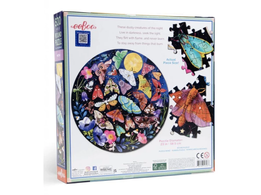 Utukutu Puzzle Night Butterflies 500 Pieces | Toys