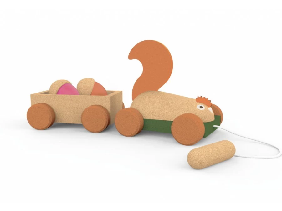Utukutu Cork Pulling Squirrel With Tow | Toys