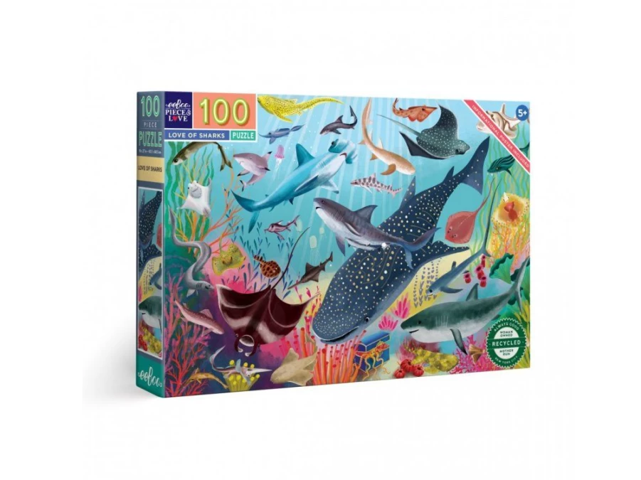 Utukutu Puzzle Sharks 100 Pieces | Toys