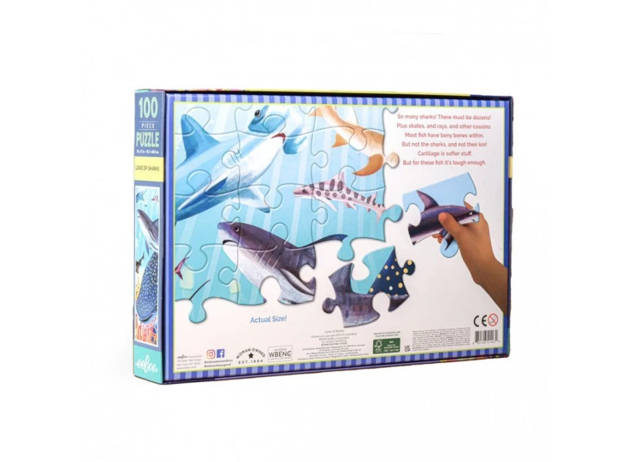 Utukutu Puzzle Sharks 100 Pieces | Toys