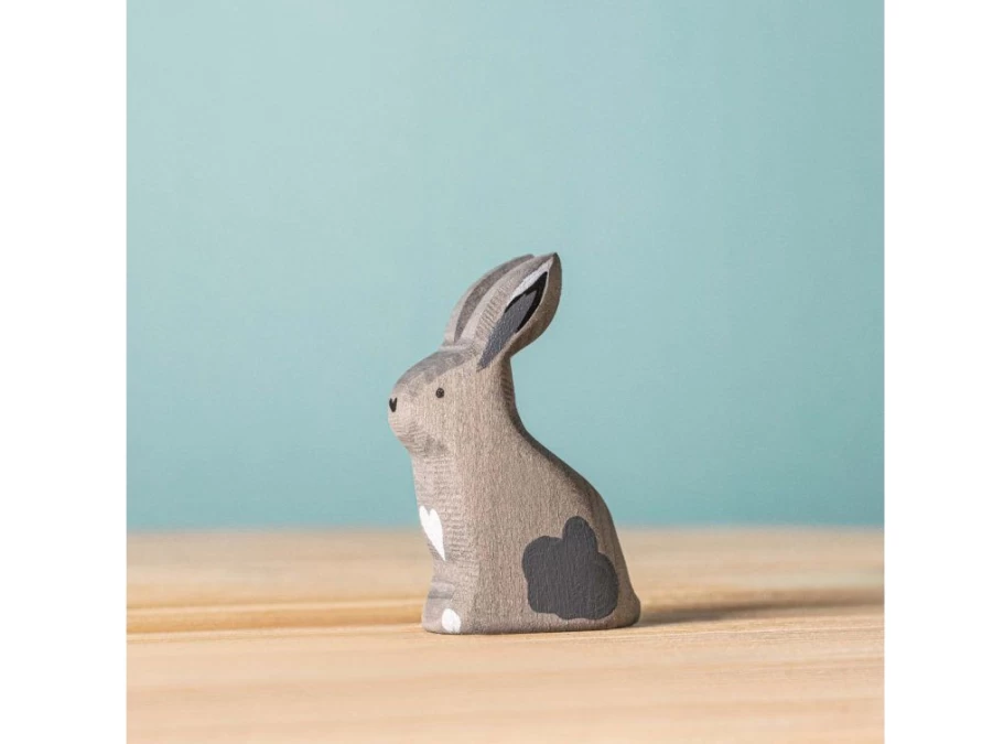Utukutu Wooden Animal Gray Bunny | Toys