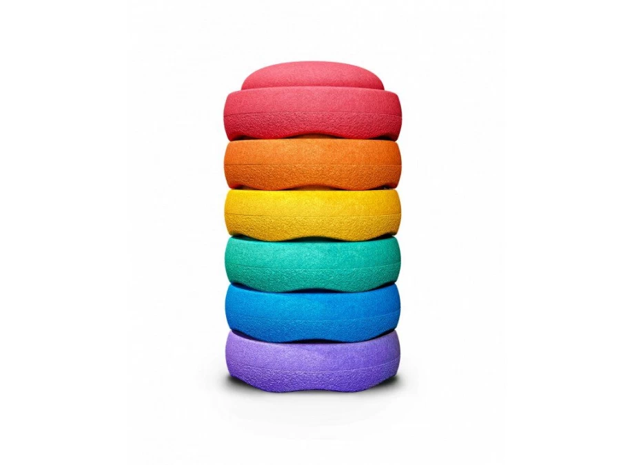 Utukutu Stapelstein Original Rainbow Classic - 6 Pieces Set | Mobility And Balance Aids