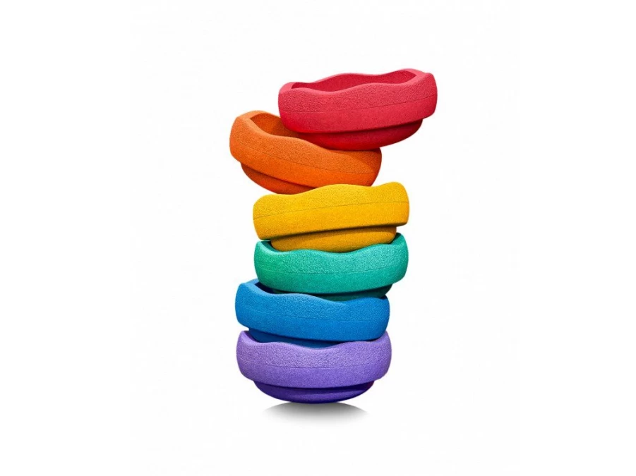 Utukutu Stapelstein Original Rainbow Classic - 6 Pieces Set | Mobility And Balance Aids