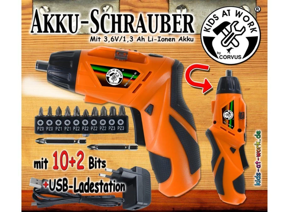 Utukutu Battery Screwdriver With Lithium Charger | Children'S Tools