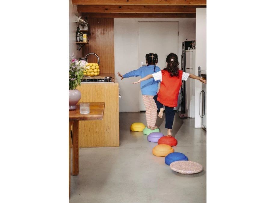 Utukutu Stapelstein Rainbow Balancing Stones And Super Board - Set Of 7 Pcs | Mobility And Balance Aids
