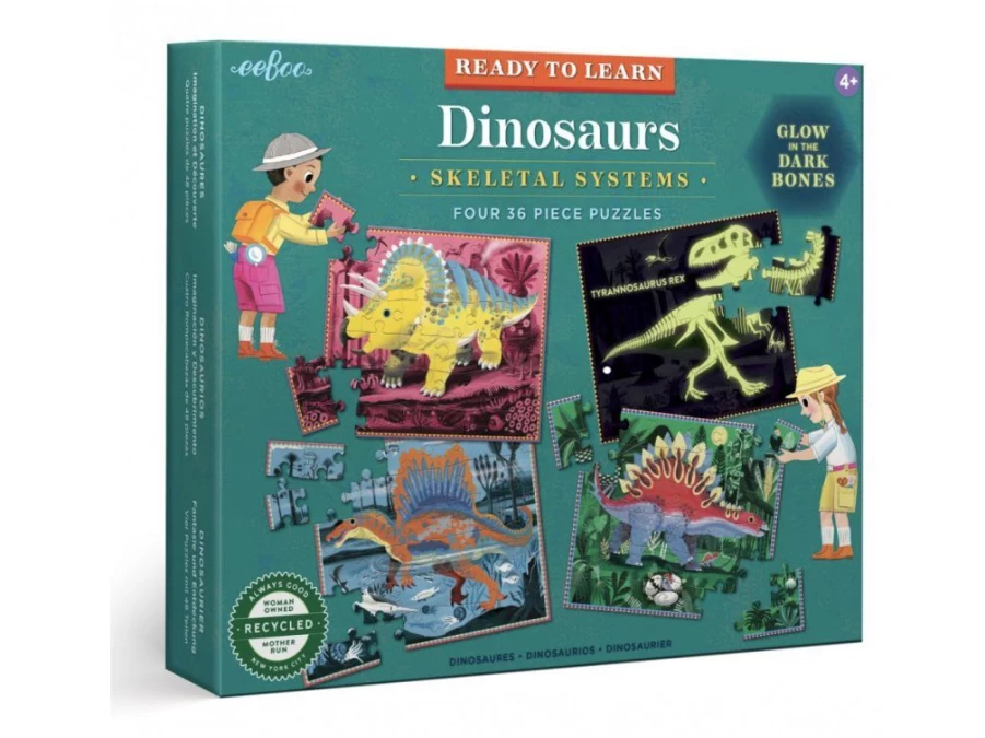 Utukutu Puzzle Set Dinosaurs Glowing In The Dark 36 Pieces | Toys