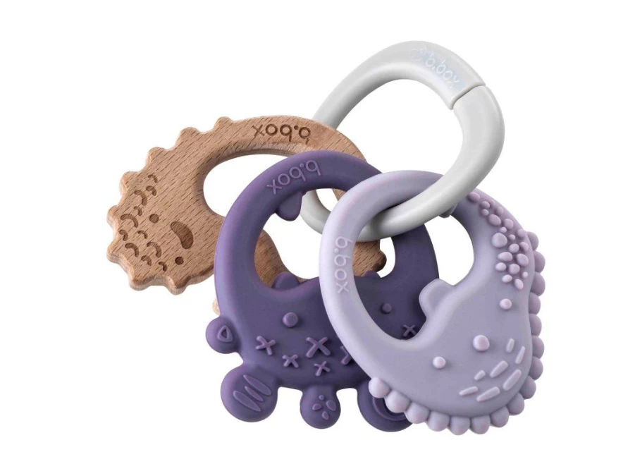 Utukutu Trio Teether Purple - Peonies | Toys