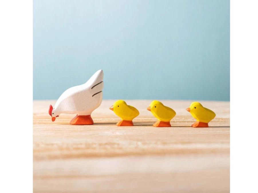 Utukutu Wooden Animal White Hen | Toys
