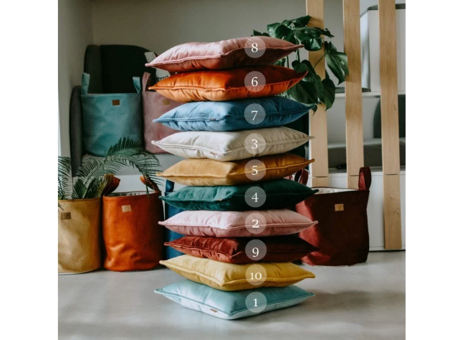 Utukutu Large Pillow, Velvet Jungle With Button, Various Colors | Children'S Room Accessories