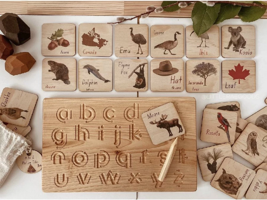 Utukutu Alphabet Tracing Board Lowercase | Montessori Aids