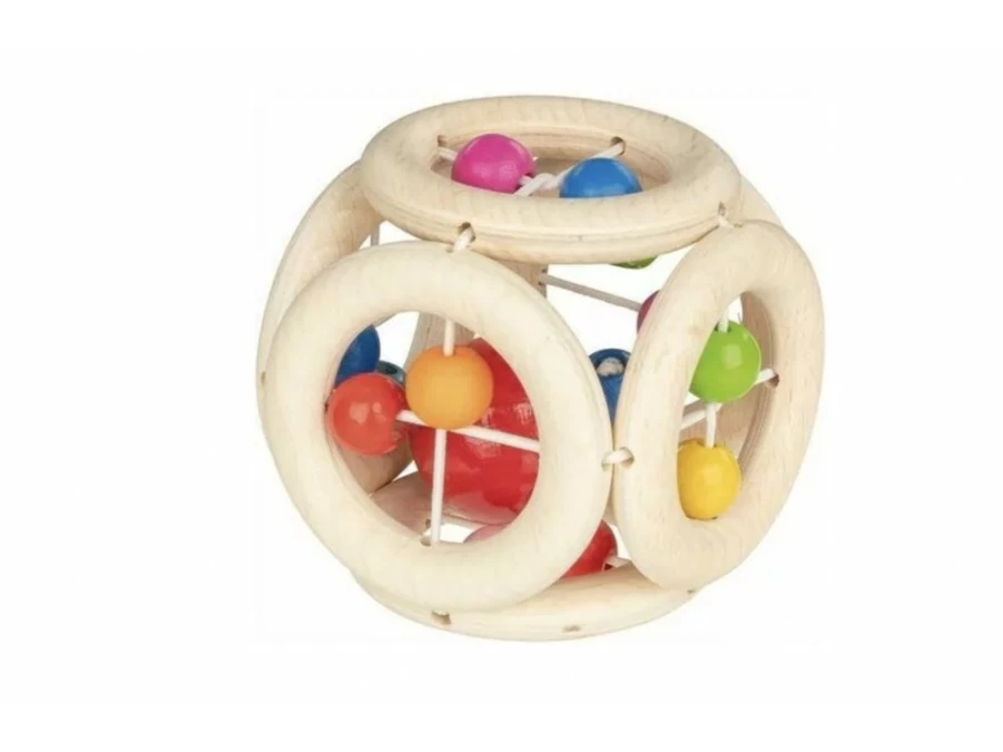 Utukutu Wooden Rattle Cube With Beads | Toys