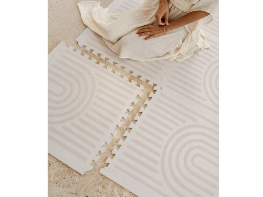 Utukutu Play Mat Puzzle Linear Linen | Children'S Room Accessories
